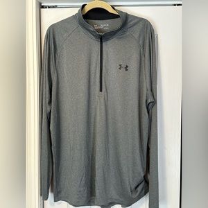 Under Armour Men’s Quarter Zip Loose Heatgear Pullover Color Gray Size XXL